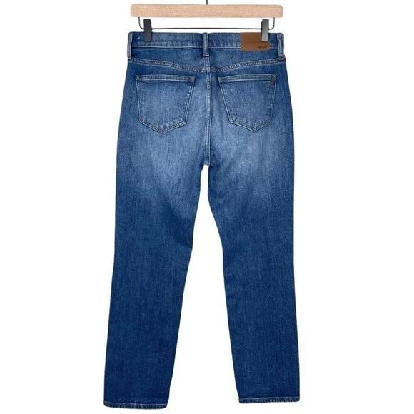 Madewell Straight Jeans 27 High Rise Crop Denim Casual Fall Wardrobe Staple Blue - Picture 4 of 7